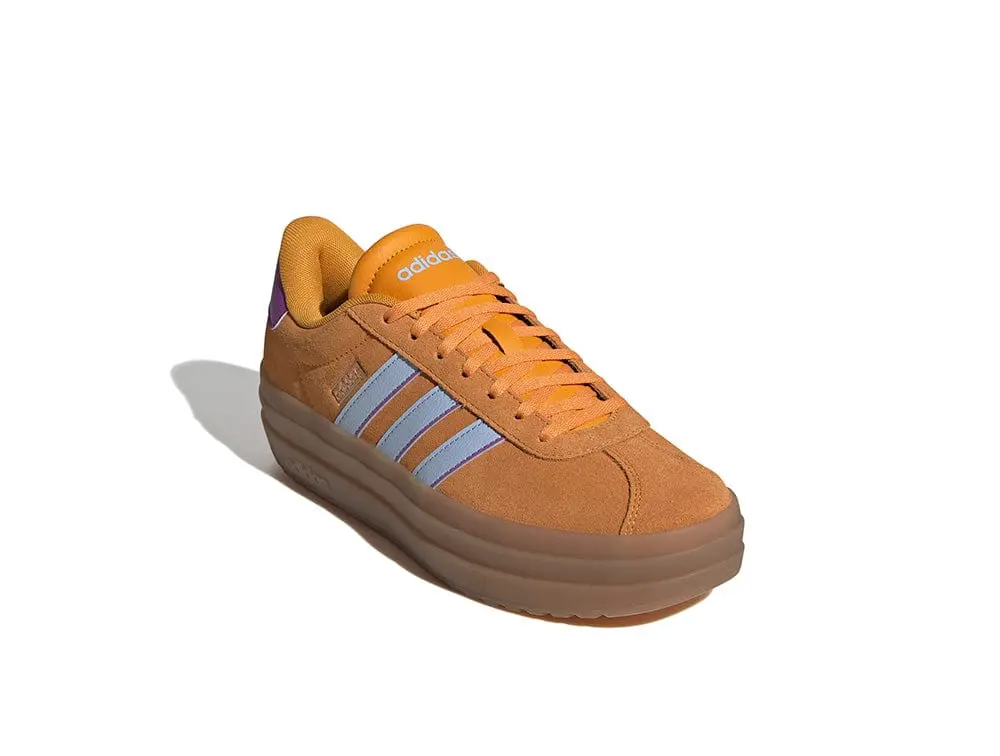 Zapatilla Adidas Vl Court Bold Mujer Naranjo - Celeste - Suela Gum - Image 7