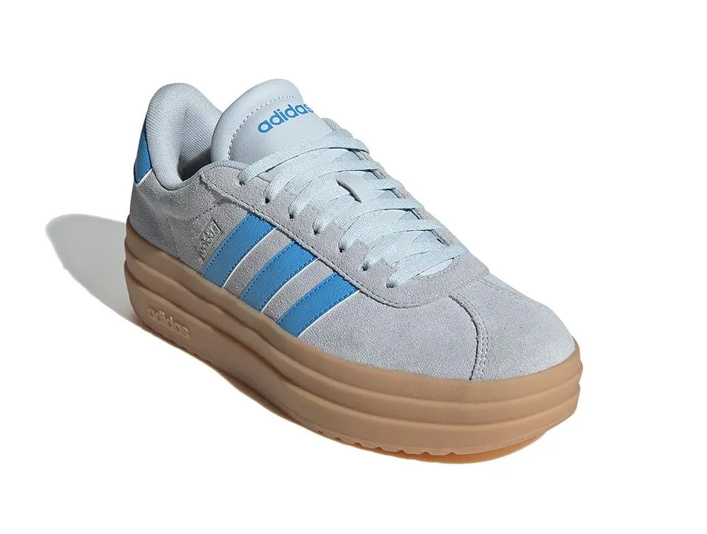 Zapatilla  Adidas Vl Court Bold Plataforma Mujer Gris - Celeste - Suela Gum - Image 4