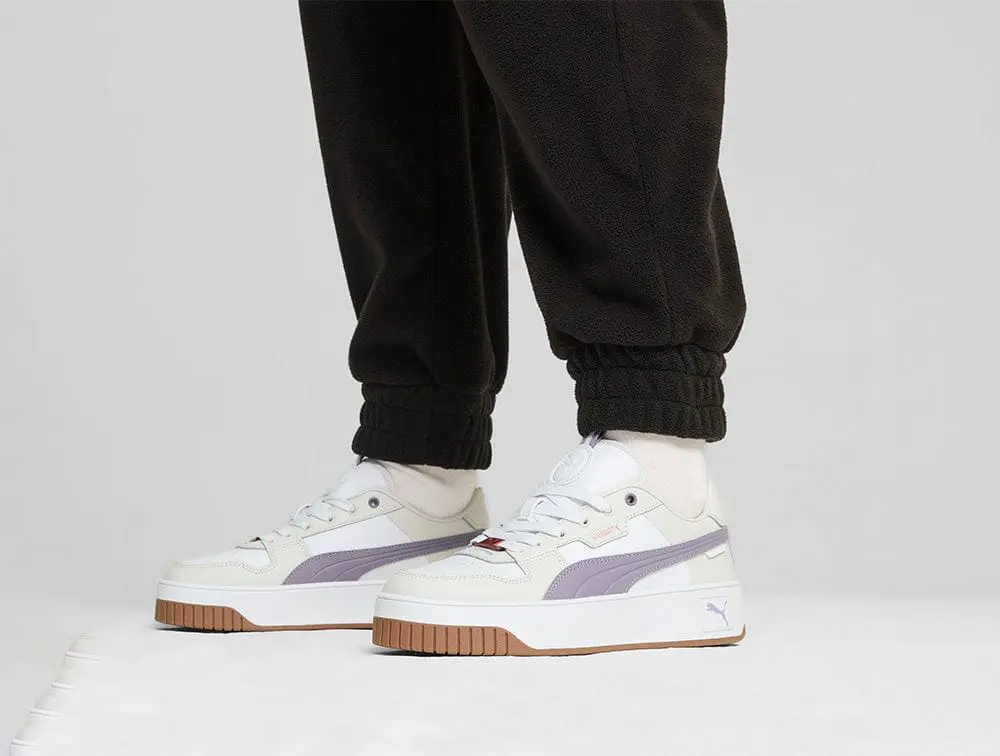 Zapatilla Carina Street Lux Mujer Blanco - Morado - Suela Gum - Image 3