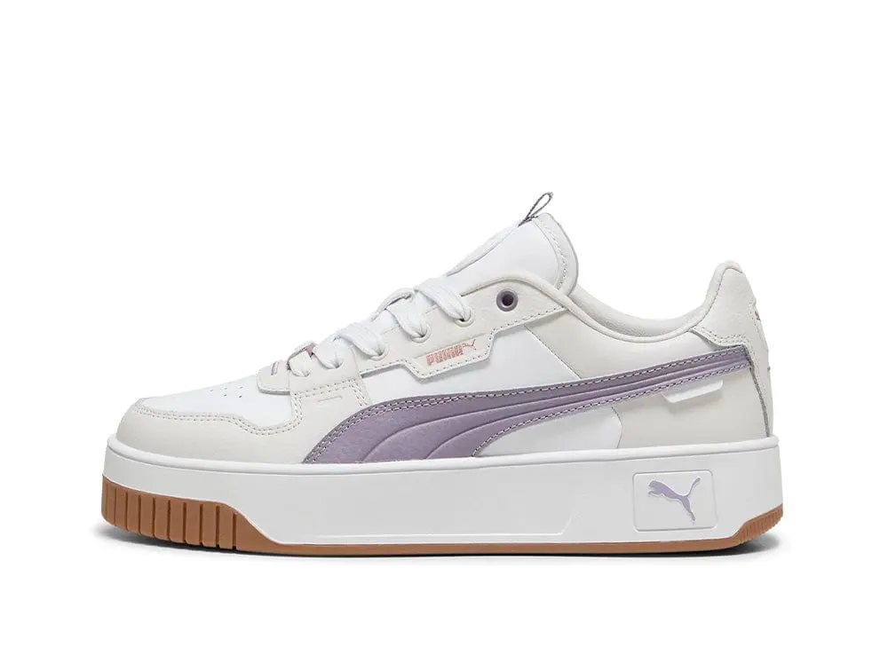 Zapatilla Carina Street Lux Mujer Blanco - Morado - Suela Gum - Image 4