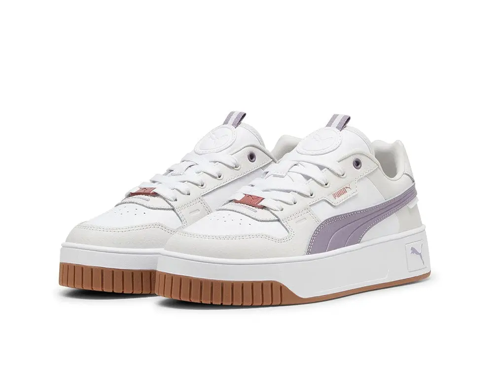 Zapatilla Carina Street Lux Mujer Blanco - Morado - Suela Gum - Image 5