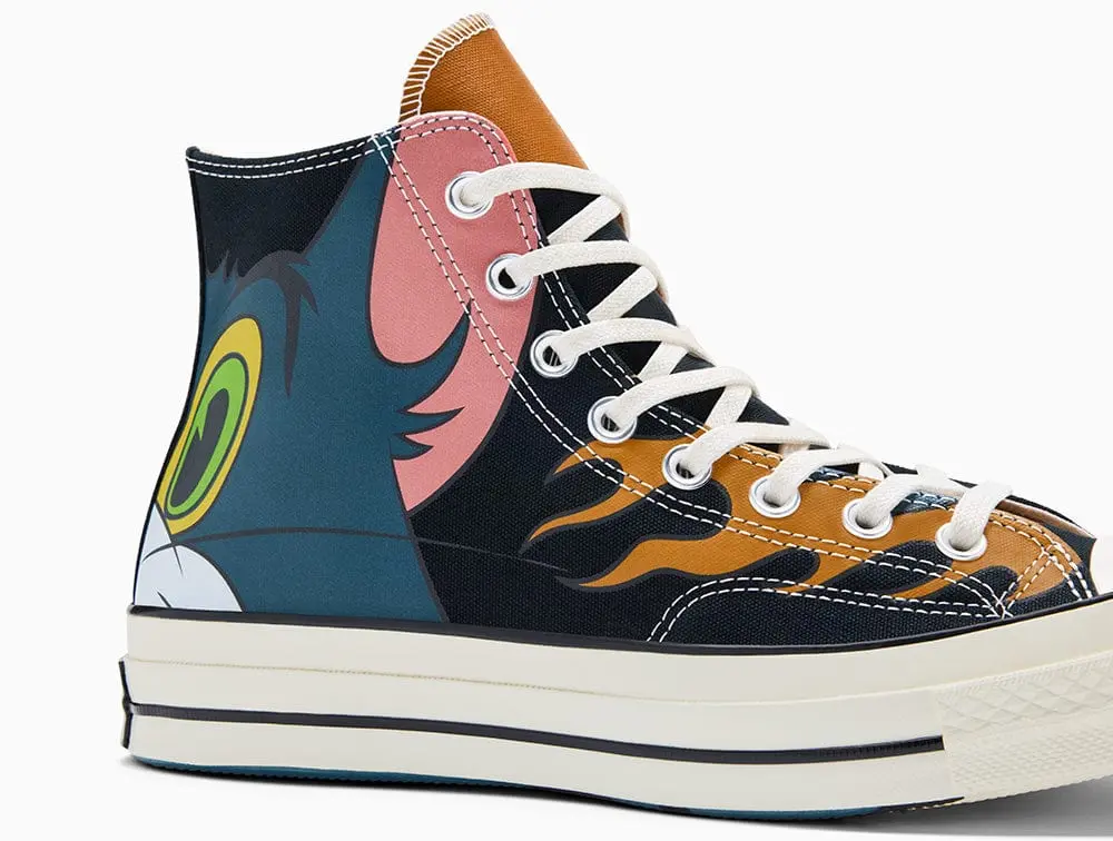 Zapatilla Converse Chuck 70 Hi Tom y Jerry Unisex Negro - Image 3