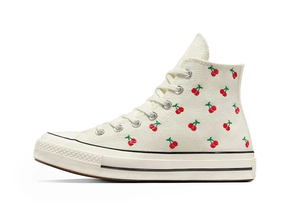 Zapatilla Converse Chuck 70 Cherry Mujer Blanco - Image 2