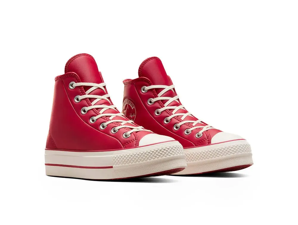 Zapatilla Converse Chuck Taylor Plataforma Puff Mujer Rojo - Image 4