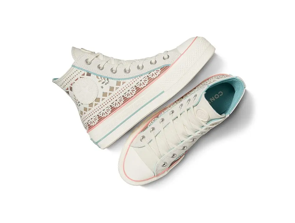 Zapatilla Converse Chuck Taylor Plataforma Dia de los muertos Unisex Blanco - Image 3