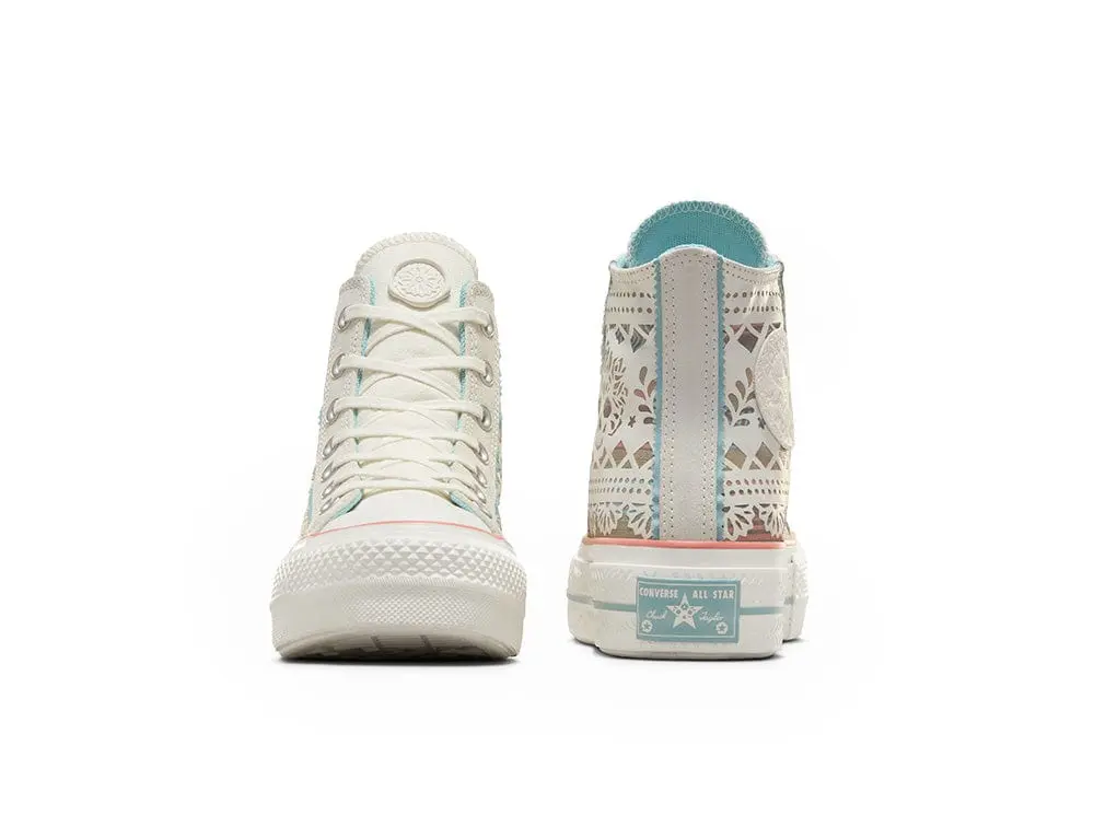 Zapatilla Converse Chuck Taylor Plataforma Dia de los muertos Unisex Blanco - Image 6