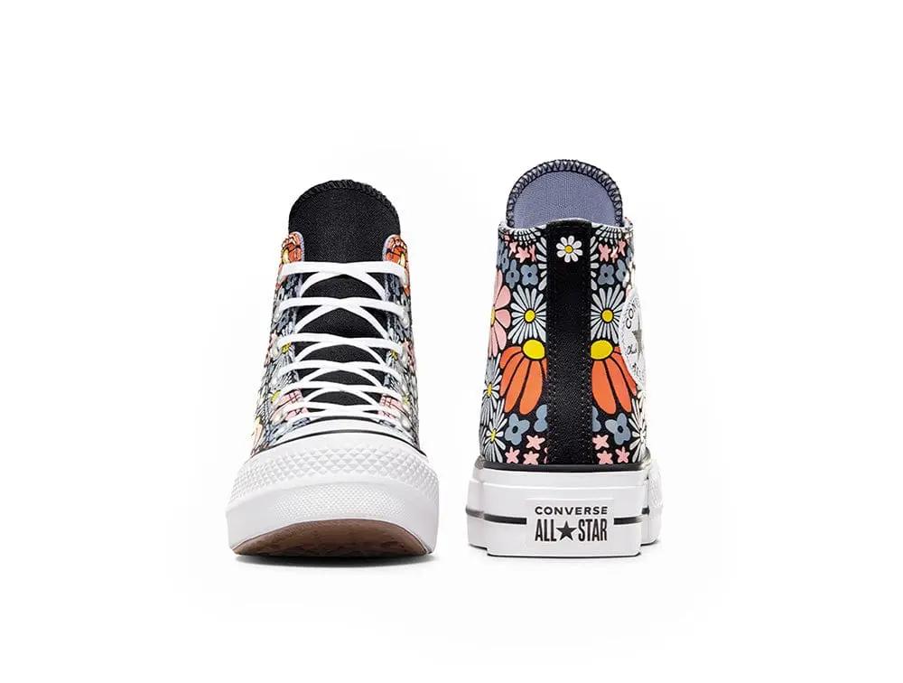 Zapatilla Converse Chuck Taylor Lift Floral Mujer Negro - Image 5