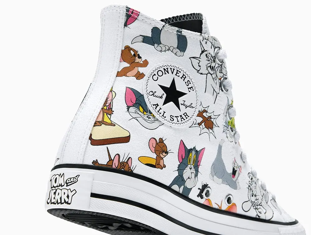 Zapatilla Converse Chuck Taylor Tom y Jerry Unisex Blanco - Image 2