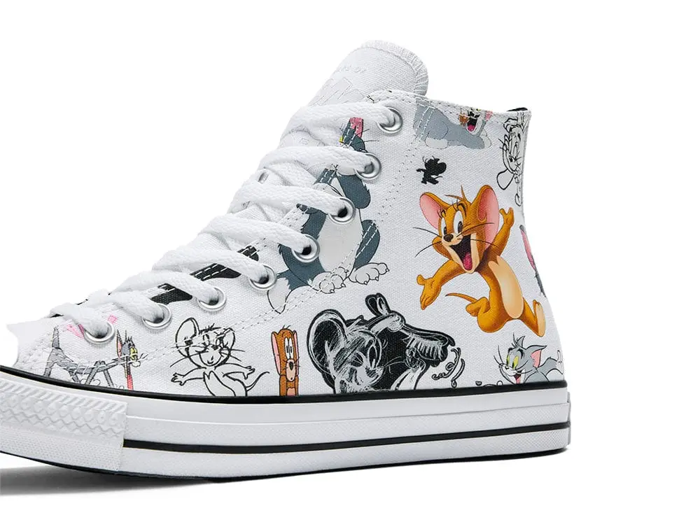 Zapatilla Converse Chuck Taylor Tom y Jerry Unisex Blanco - Image 3