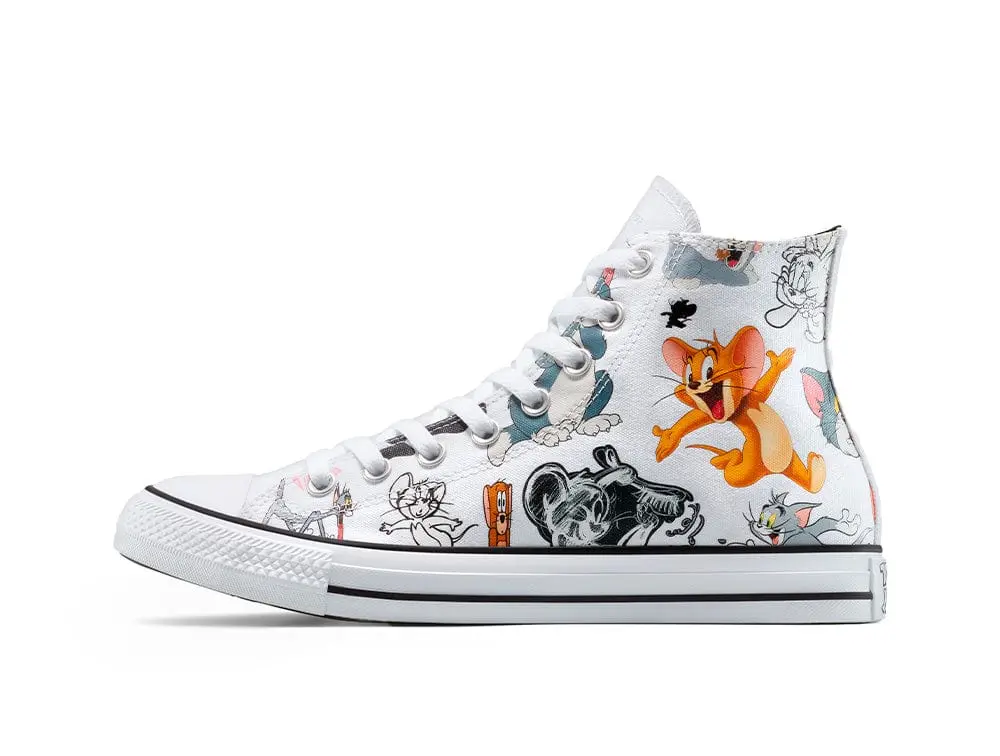 Zapatilla Converse Chuck Taylor Tom y Jerry Unisex Blanco - Image 5