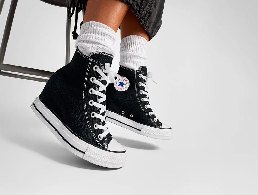 Zapatilla Converse Chuck Taylor Wedge Mujer Negro - Image 2