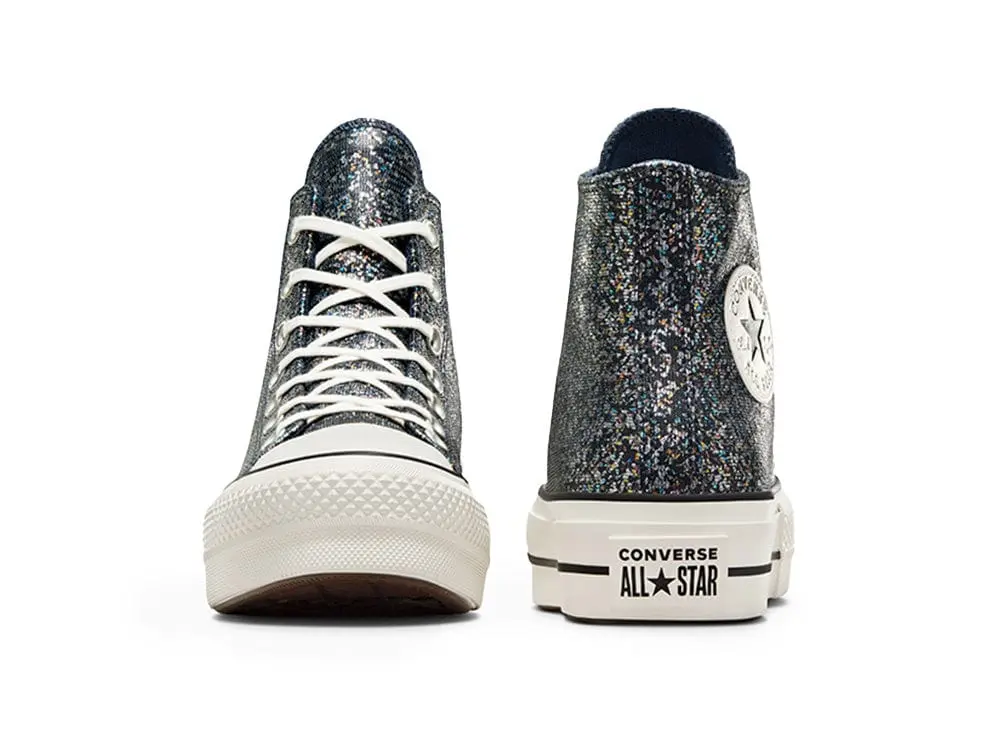 Zapatilla Converse Chuck Taylor All Star Lift Hi Glitter Shinefetti Mujer Negro - Image 10