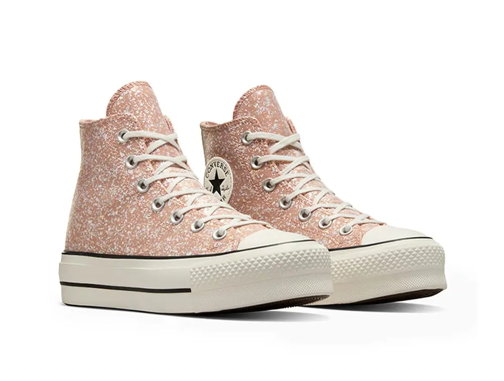 Zapatilla Converse Chuck Taylor All Star Lift Hi Glitter Shinefetti Mujer Rosado - Image 2