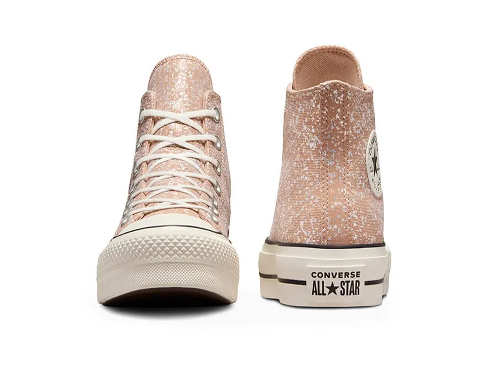 Zapatilla Converse Chuck Taylor All Star Lift Hi Glitter Shinefetti Mujer Rosado - Image 6