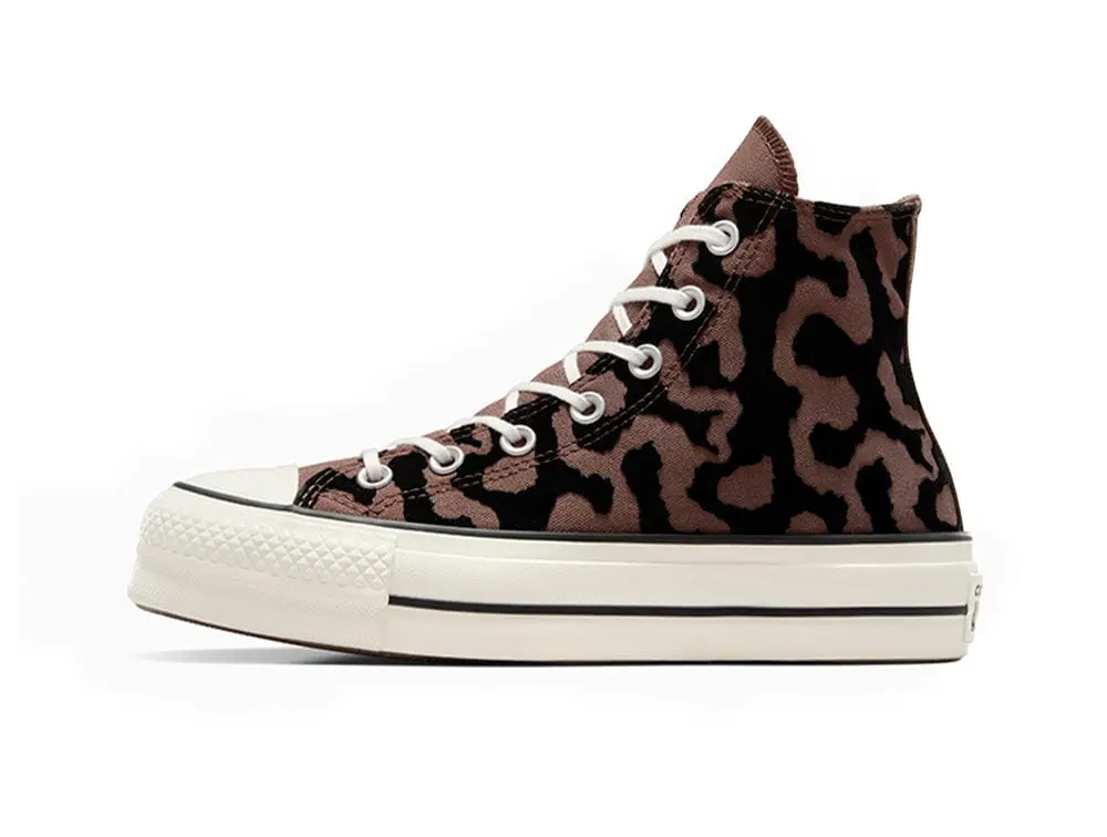 Zapatilla Converse Chuck Taylor All Star Lift Lavish Leopard Mujer Negro - Cafe - Image 3