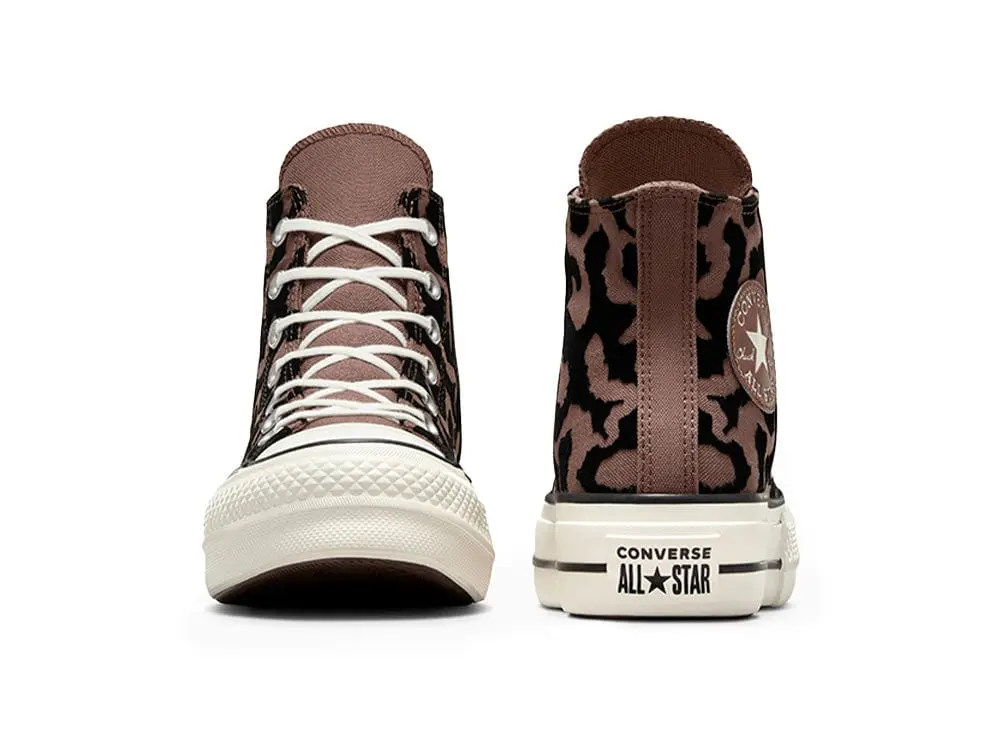 Zapatilla Converse Chuck Taylor All Star Lift Lavish Leopard Mujer Negro - Cafe - Image 7