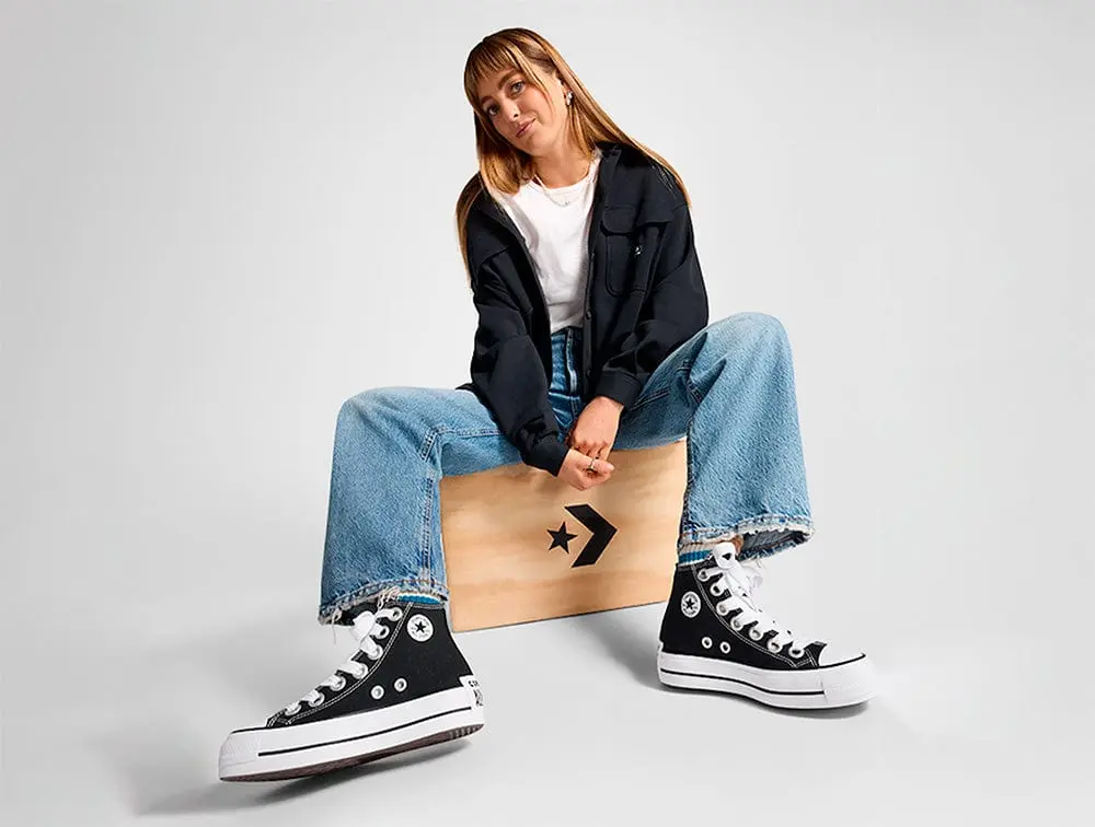 Zapatilla Converse Chuck Taylor Lift Sketch Mujer Negro - Image 11