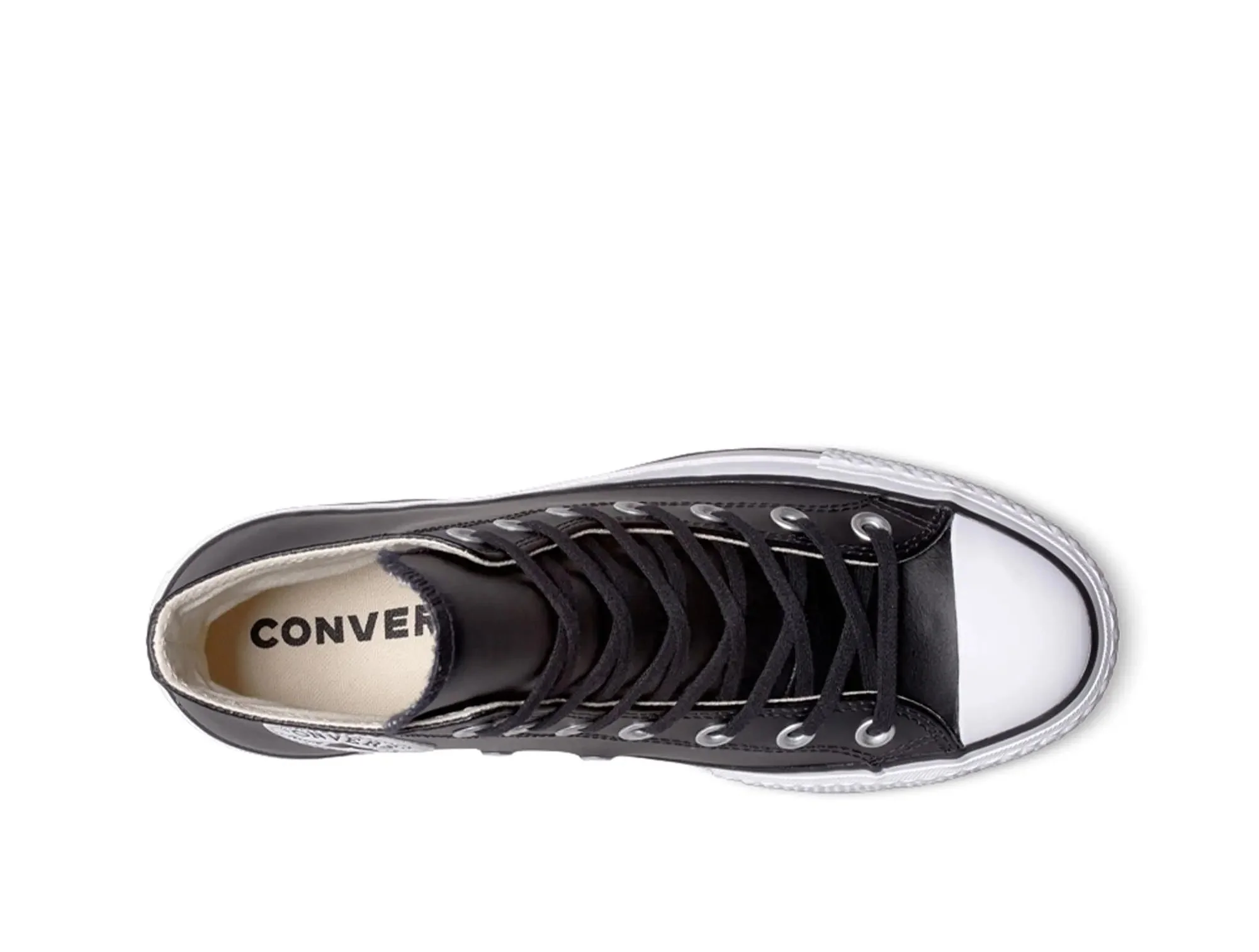 Zapatilla Converse Chuck Taylor Plataforma Cuero Hi Mujer Negro - Image 5
