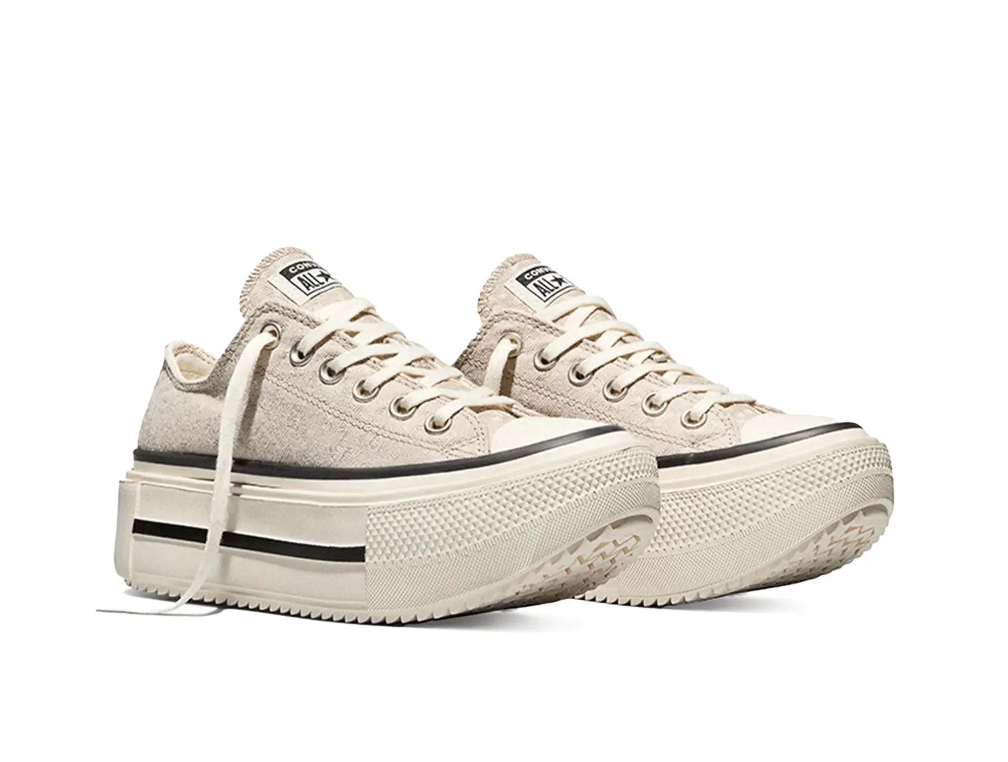 Zapatilla Converse Double Stack Mujer Beige - Image 4