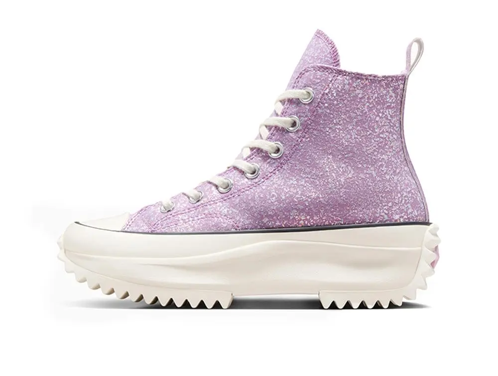 Zapatilla Converse Run Star Hike Hi Glitter Shinefetti Mujer Morado - Image 3