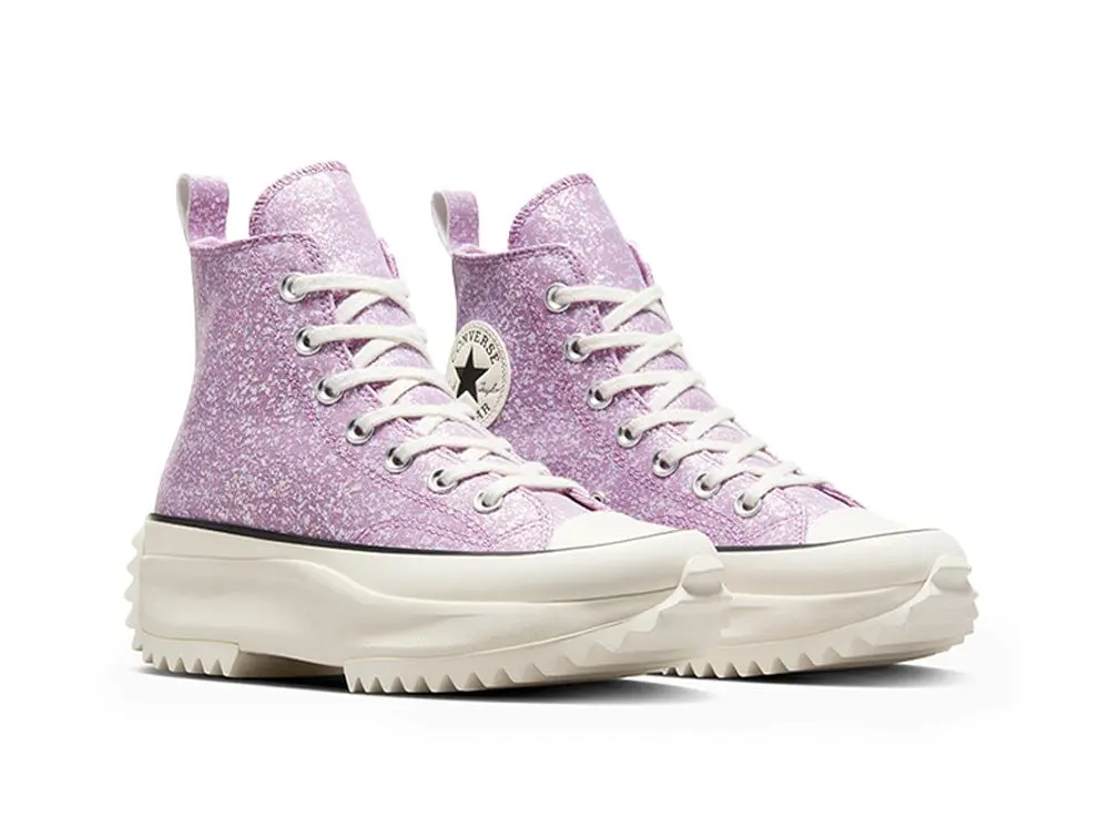 Zapatilla Converse Run Star Hike Hi Glitter Shinefetti Mujer Morado - Image 6