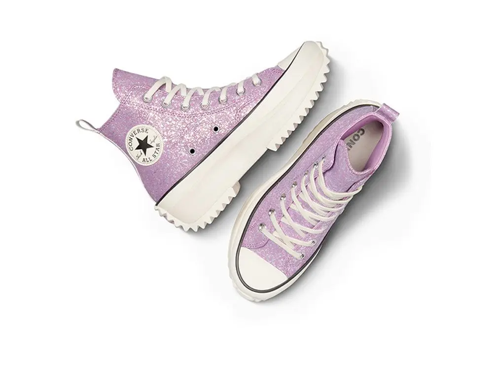 Zapatilla Converse Run Star Hike Hi Glitter Shinefetti Mujer Morado - Image 7