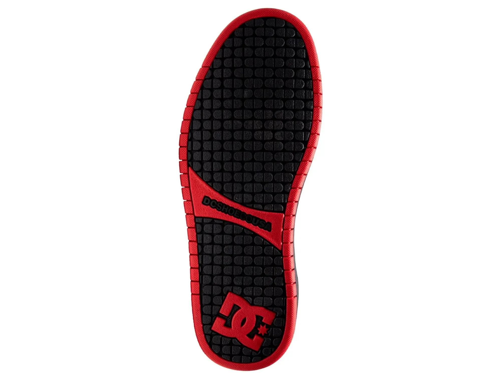 Zapatilla DC Court Graffik Suede Trainers Hombre Negro Rojo - Image 4