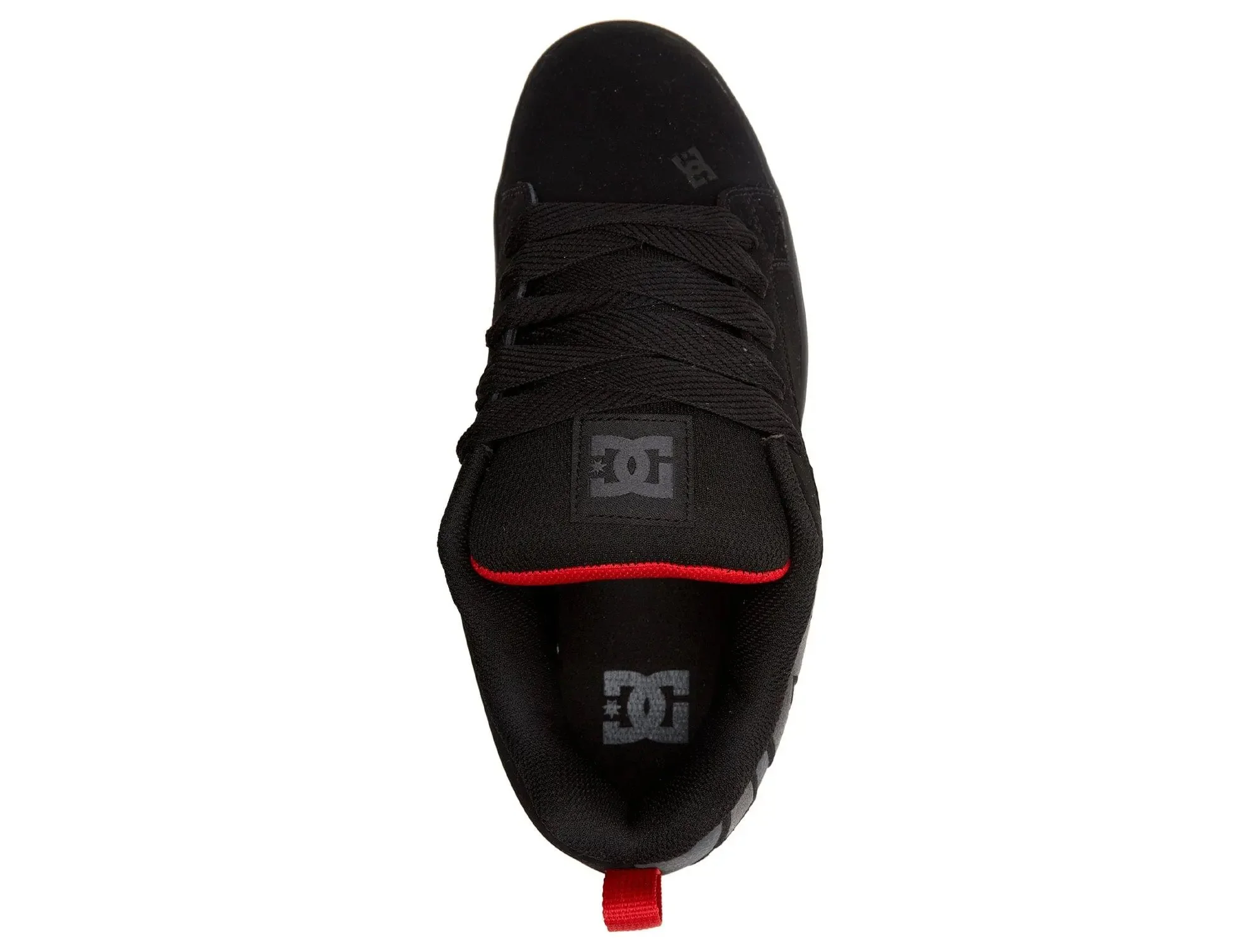Zapatilla DC Court Graffik Suede Trainers Hombre Negro Rojo - Image 5