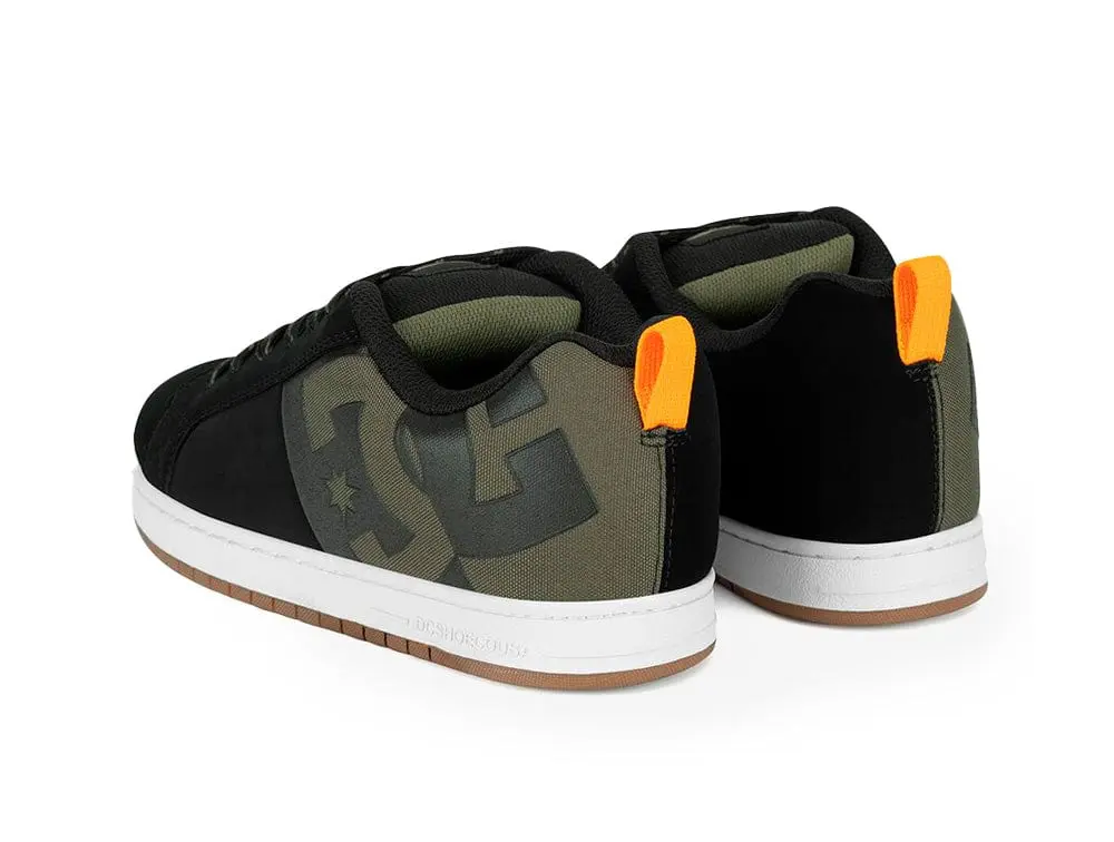 Zapatilla Dc Court Graffik Sq Hombre Negro-Olivo - Image 3
