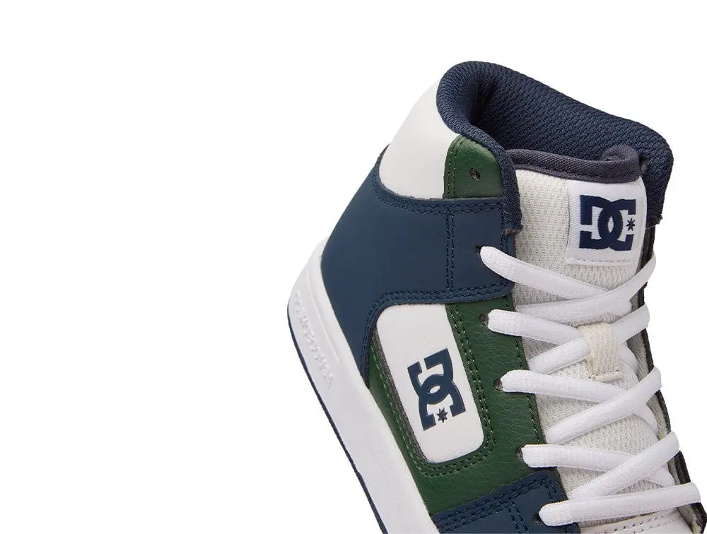 Zapatilla Dc Manteca 4 Hi Niños Blanco-Azul-Verde - Image 2