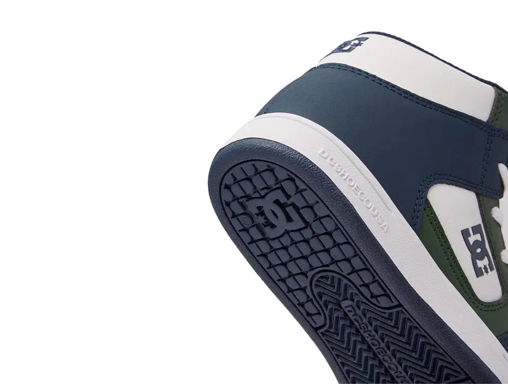 Zapatilla Dc Manteca 4 Hi Niños Blanco-Azul-Verde - Image 4