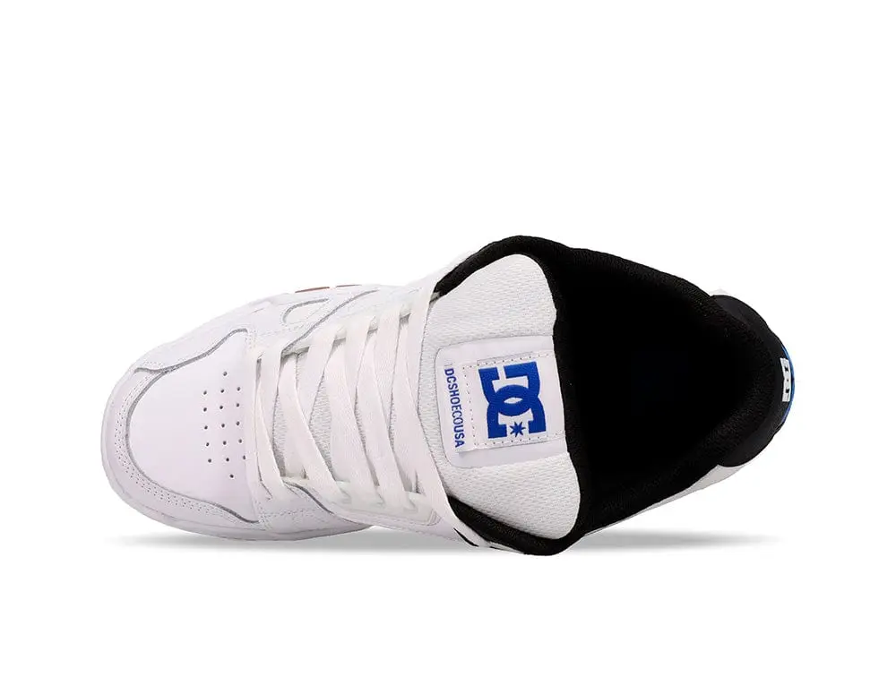 Zapatilla Dc Stag Hombre Blanco Negro Suela Blanco Gum - Image 6