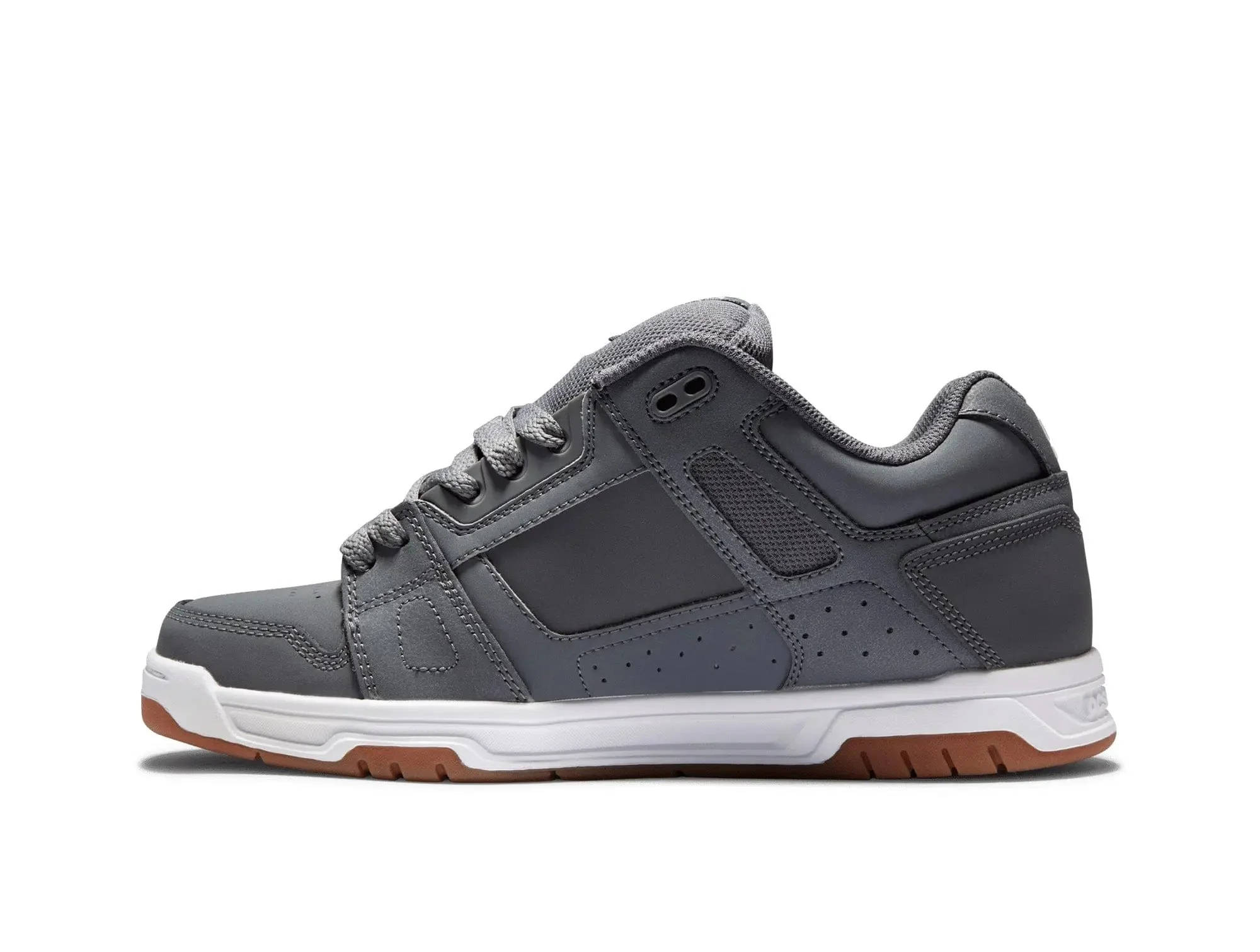 Zapatilla DC Stag Hombre Gris - Suela Blanca - Gum - Image 2