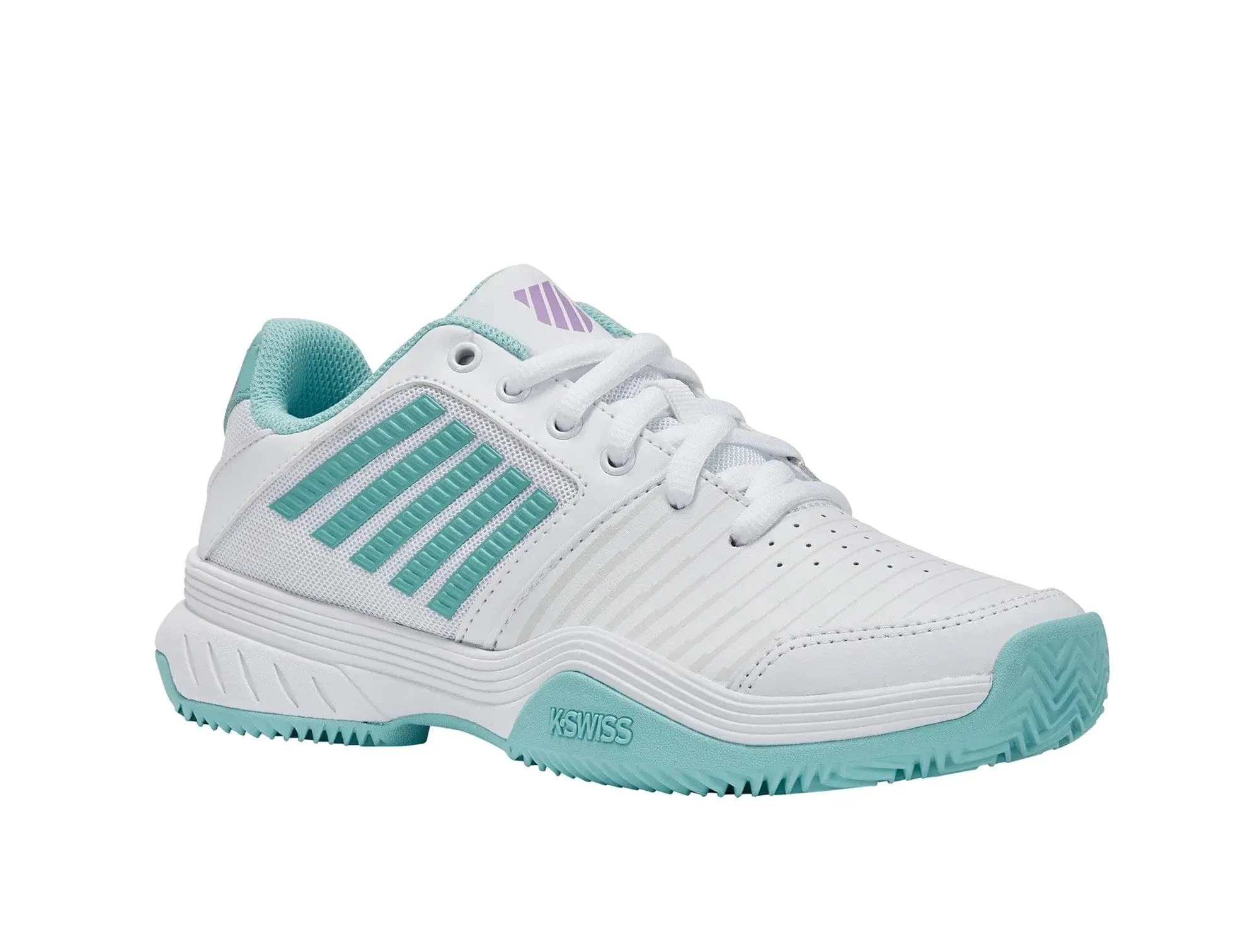 Zapatilla Kswiss Court Express Hb Mujer Blanco Celeste - Image 2