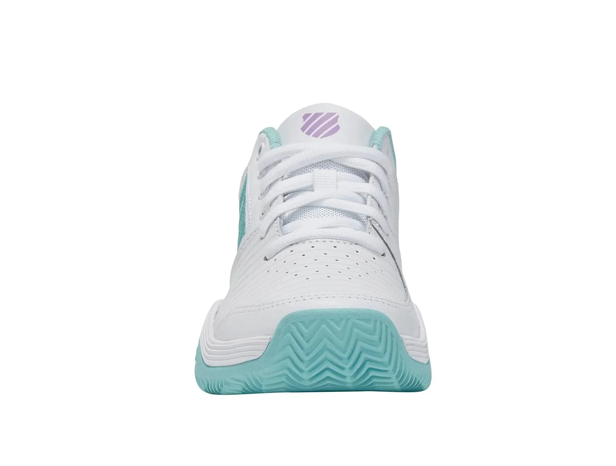 Zapatilla Kswiss Court Express Hb Mujer Blanco Celeste - Image 3