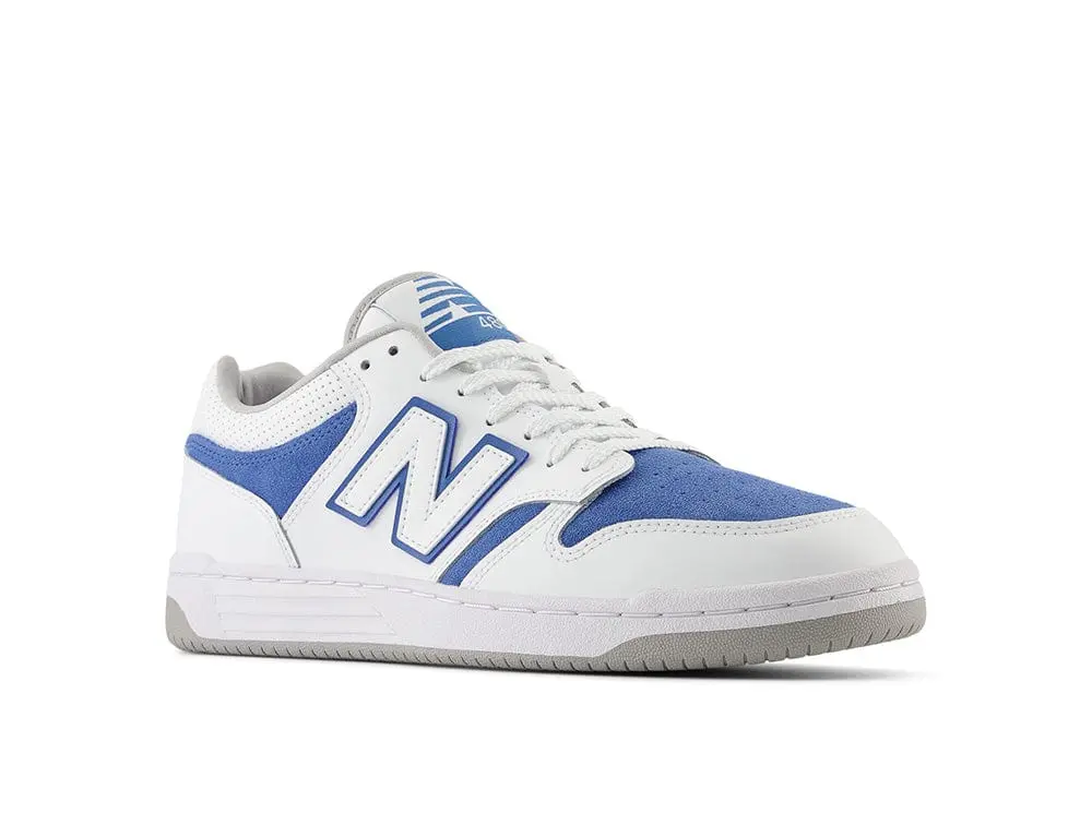Zapatilla New Balance 480 Hombre Blanco Azul - Image 3