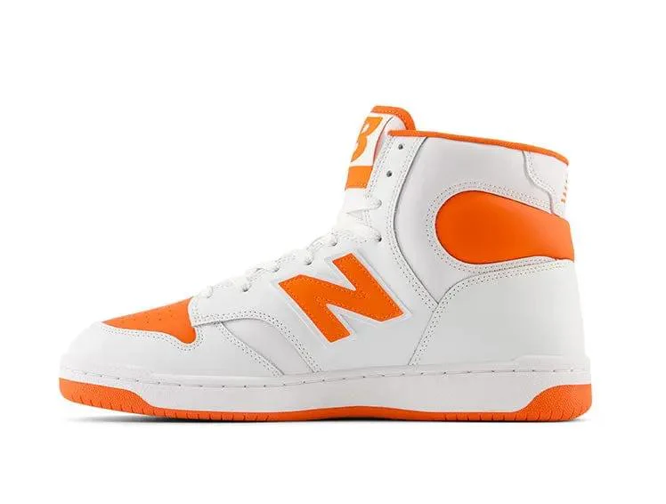 Zapatilla New Balance 480 Hombre Blanco Naranjo - Image 5