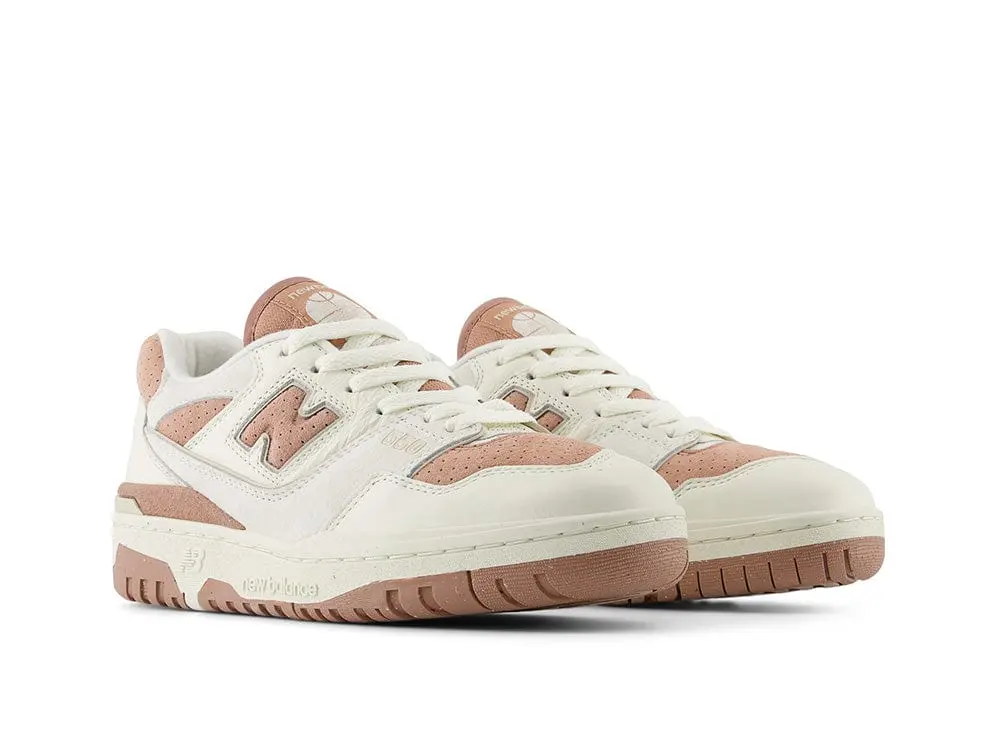 Zapatilla New Balance 550 Mujer Blanco Rosado - Image 3