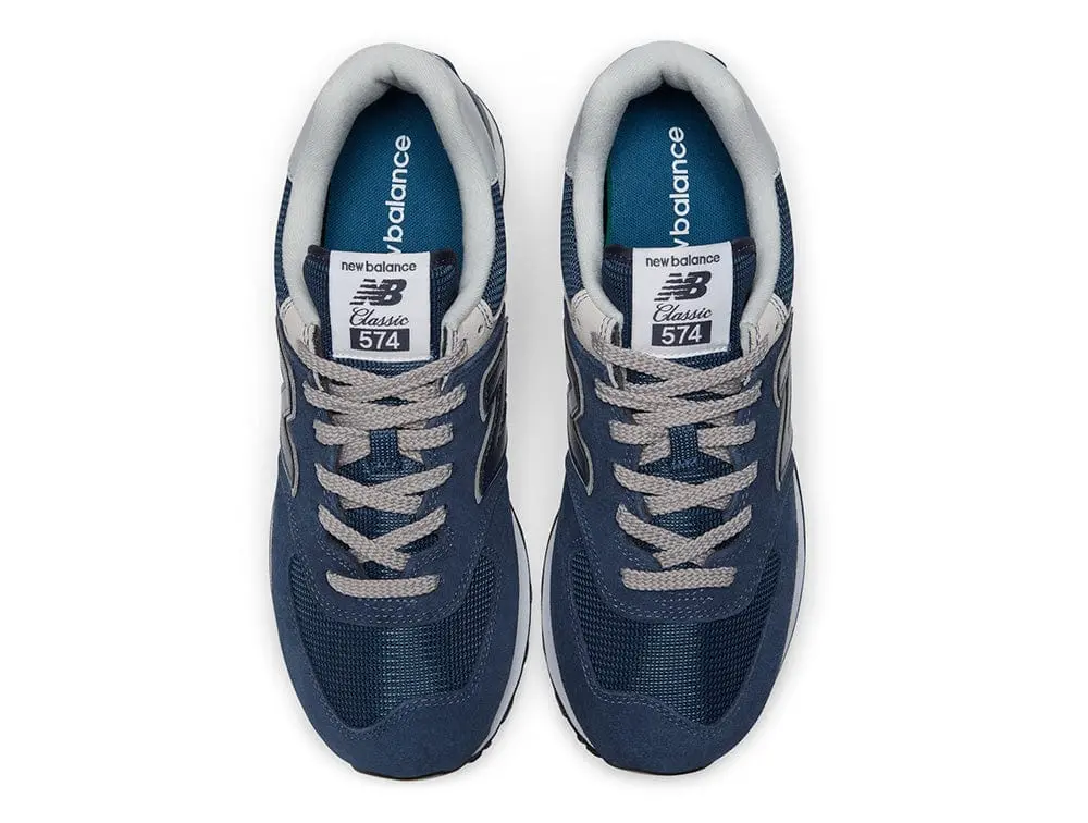 Zapatilla New Balance 574 Hombre Azul-Gris - Image 4