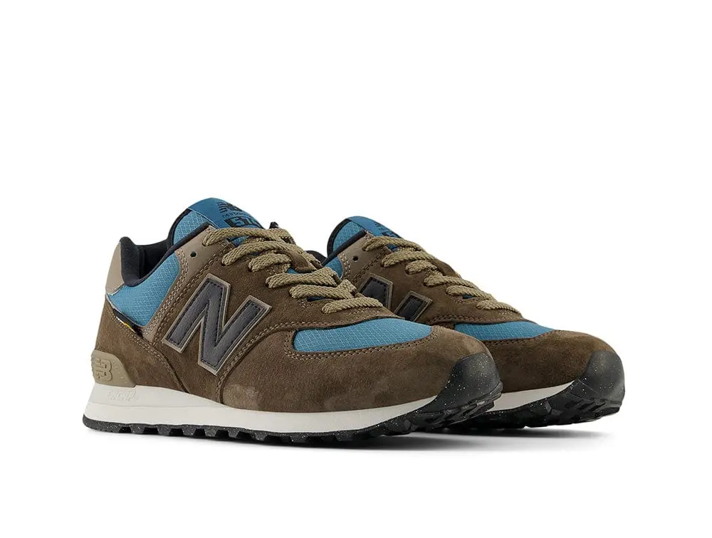 Zapatilla New Balance 574 Hombre Cafe - Celeste - Image 2
