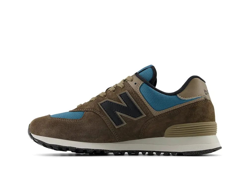 Zapatilla New Balance 574 Hombre Cafe - Celeste - Image 3