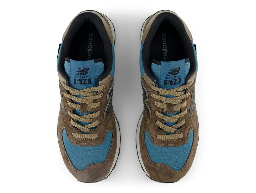Zapatilla New Balance 574 Hombre Cafe - Celeste - Image 4