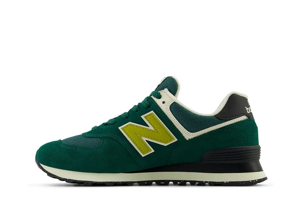 Zapatilla New Balance 574 Hombre Verde - Amarillo - Negro - Image 2
