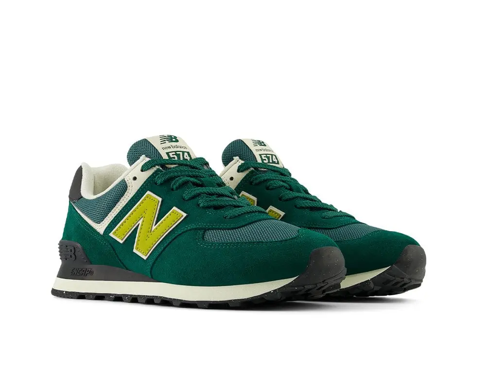 Zapatilla New Balance 574 Hombre Verde - Amarillo - Negro - Image 3