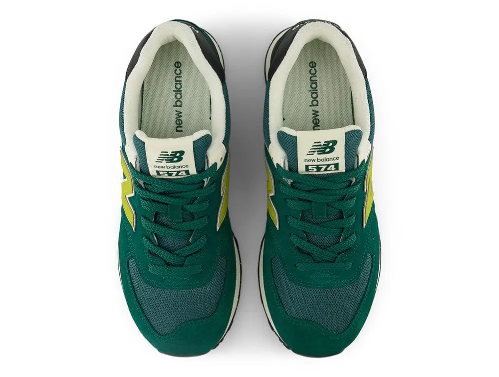 Zapatilla New Balance 574 Hombre Verde - Amarillo - Negro - Image 4