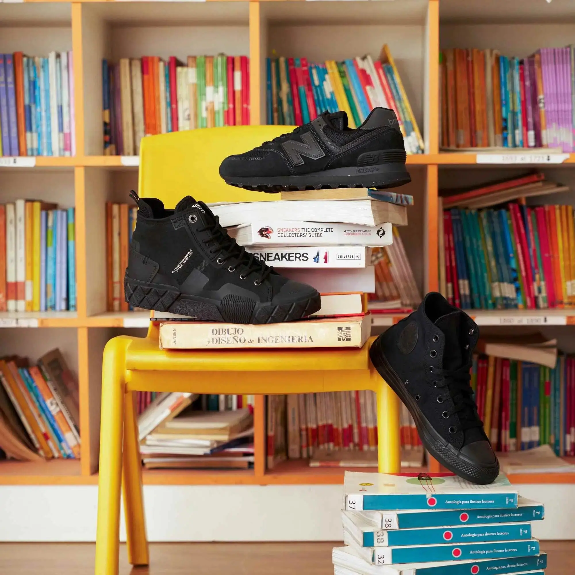 Zapatilla New Balance 574 Hombre Negro - Image 2