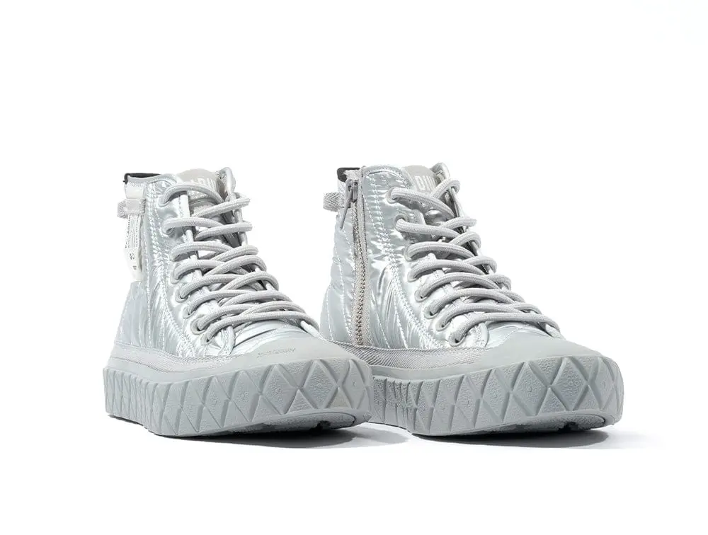 Zapatilla Palladium Palla Ace Re-Quilt Metal Mujer Gris - Image 4