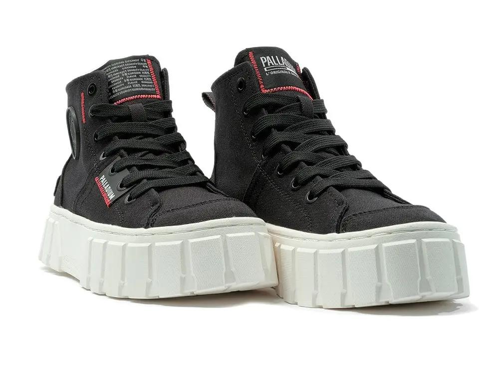 Zapatilla Palladium Pallatower Hi Patch Mujer Negro - Image 2