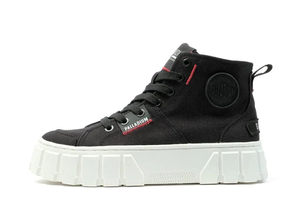 Zapatilla Palladium Pallatower Hi Patch Mujer Negro - Image 3