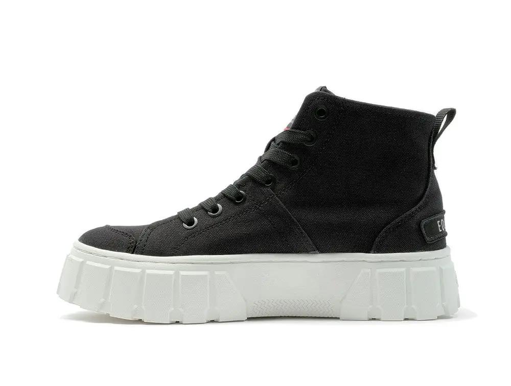 Zapatilla Palladium Pallatower Hi Patch Mujer Negro - Image 4